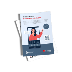 Flyer Online-Kurse Deutsch für die Arbeit
